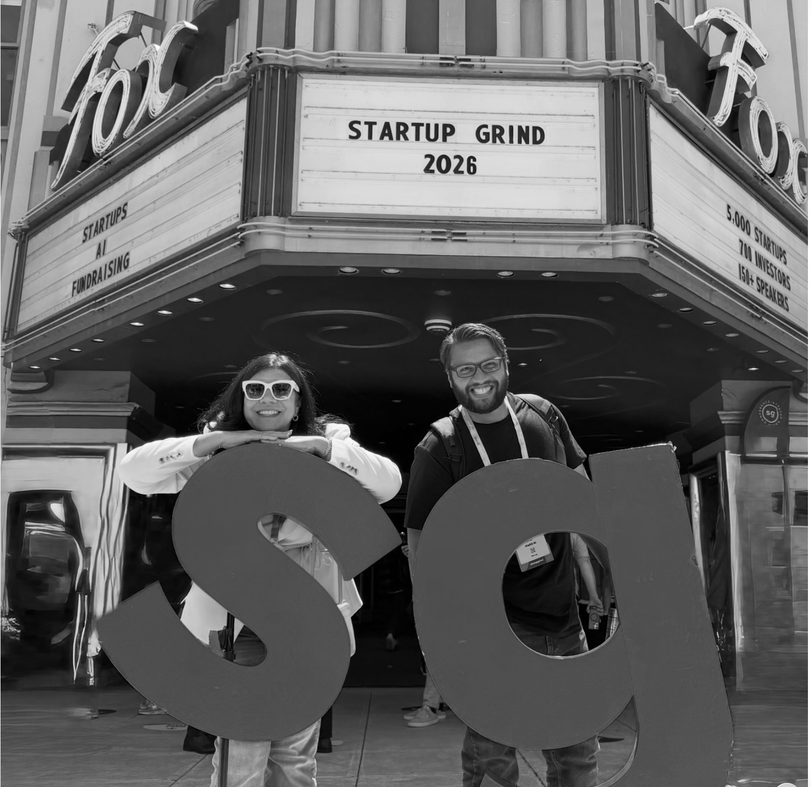Suzanne Taves and Maximus Blackbourne at Startup Grind